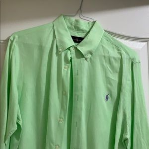 Men’s polo linen long sleeve shirt